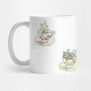 Spring Cottagecore Flower Tea Cups - cottagecore aesthetic Mug